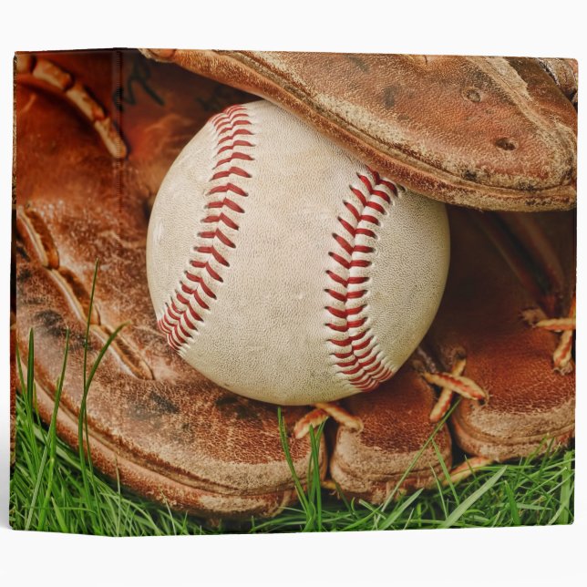 Baseball with an Old Mitt 2" Photo Album Binder (Front/Spine)