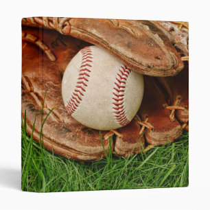 Baseball with an Old Mitt Photo Album 3 Ring Binder