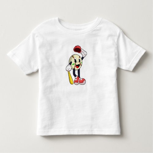 Baseball with Baseball bat Toddler T_shirt