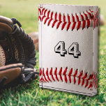 Baseball with Customizable Number Acrylic Award<br><div class="desc">A macro photograph of a brand new Baseball with red stitching. Perfect gift for the baseball or softball sports fan.</div>