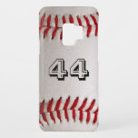 Baseball with customizable number Case-Mate samsung galaxy s9 case<br><div class="desc">A macro photograph of a brand new Baseball with red stitching. Perfect gift for the baseball softball freak or sports fanatic.</div>