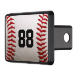 Baseball With Customizable Number Hitch Cover at Zazzle