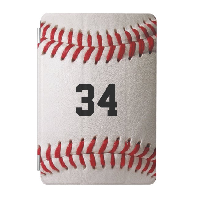 Baseball with Customizable Number iPad Mini Cover (Front)