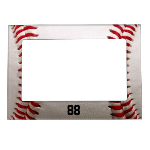 Baseball with Customizable Number Magnetic Frame
