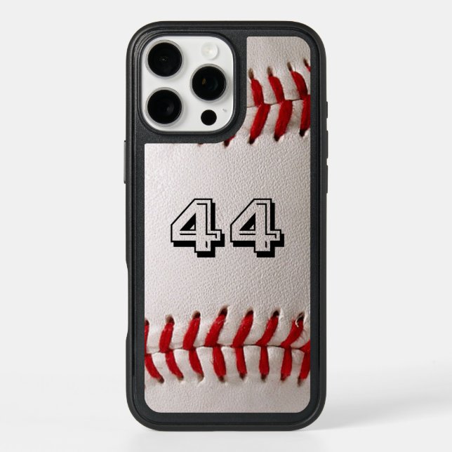 Baseball with Customizable Number Otterbox iPhone Case (Back)