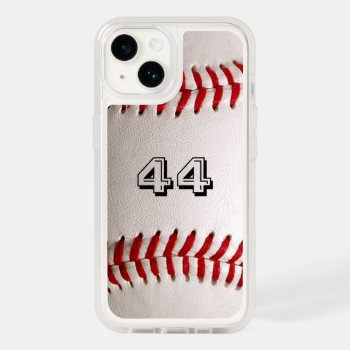 Baseball With Customizable Number Otterbox Iphone 14 Case by FlowstoneGraphics at Zazzle