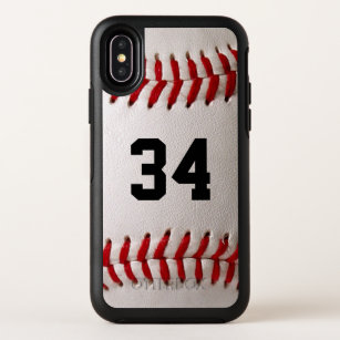 Baseball with Customizable Number OtterBox Symmetry iPhone X Case