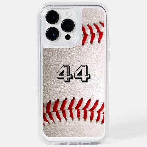 Baseball with Customizable Number OtterBox iPhone 14 Pro Max Case