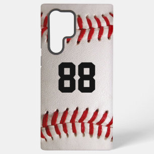 Baseball with Customizable Number Samsung Galaxy S22 Ultra Case