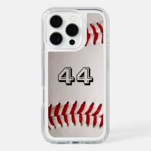 Baseball with Customizable Number iPhone 16 Pro Case