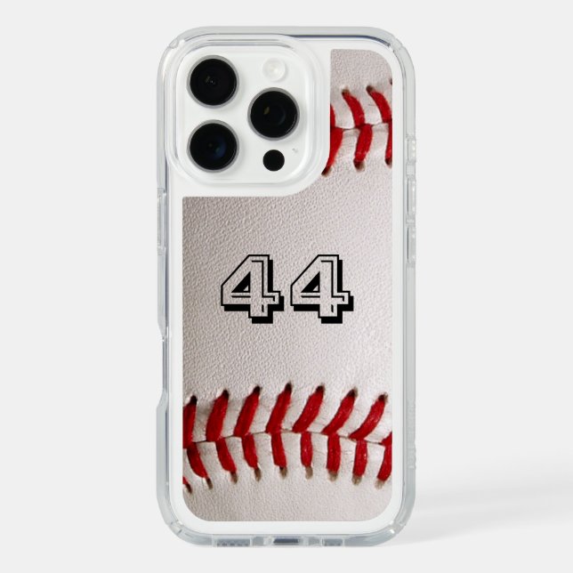 Baseball with Customizable Number Speck iPhone Case (Front)