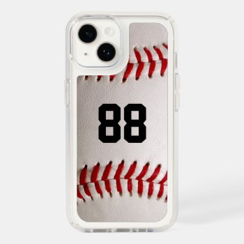 Baseball With Customizable Number Speck Iphone 14 Case by FlowstoneGraphics at Zazzle