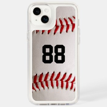 Baseball With Customizable Number Speck Iphone 14 Plus Case by FlowstoneGraphics at Zazzle