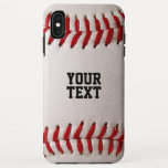 Baseball With Customizable Text Iphone Xs Max Case at Zazzle