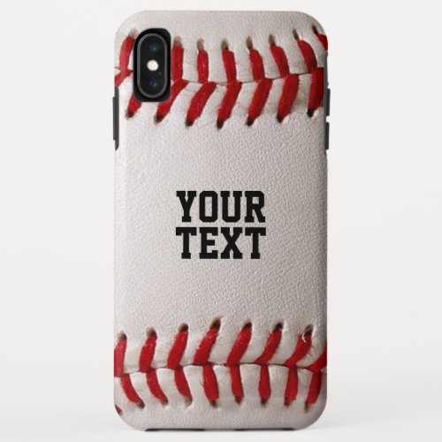 Baseball with Customizable Text iPhone XS Max Case