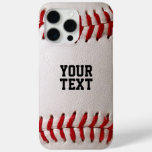 Baseball With Customizable Text Iphone 15 Pro Max Case at Zazzle