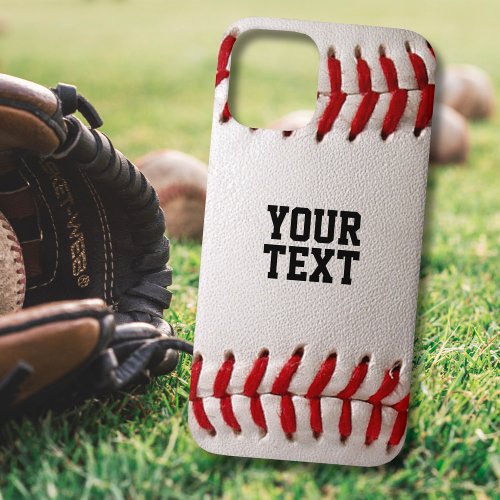 Baseball with Customizable Text iPhone 12 Mini Case