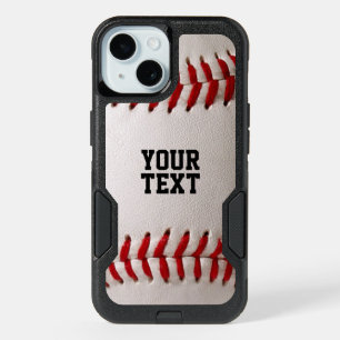 Baseball with Customizable Text iPhone 15 Case