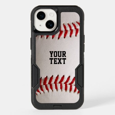 Baseball With Customizable Text Otterbox Iphone 14 Case