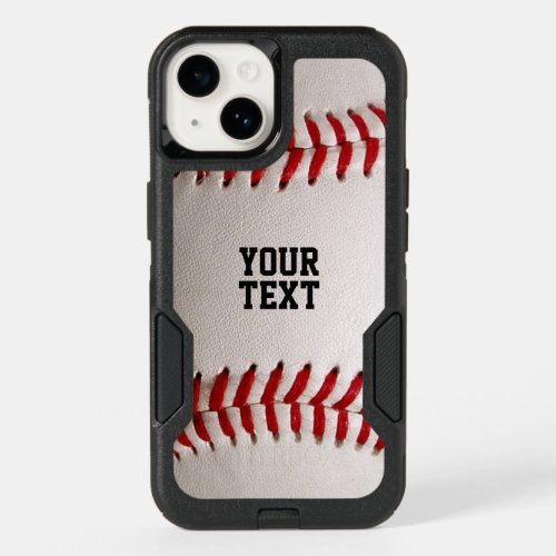 Baseball with Customizable Text OtterBox iPhone 14 Case