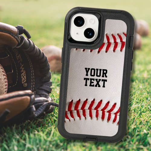 Baseball with Customizable Text OtterBox iPhone 14 Case