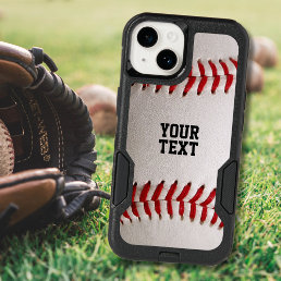 Baseball with Customizable Text OtterBox iPhone 14 Case