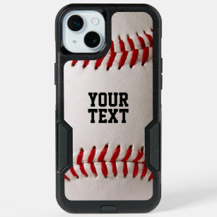 Baseball with Customizable Text iPhone 15 Plus Case