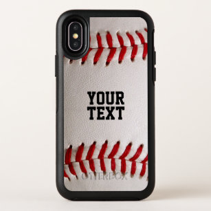 Baseball with Customizable Text OtterBox Symmetry iPhone X Case