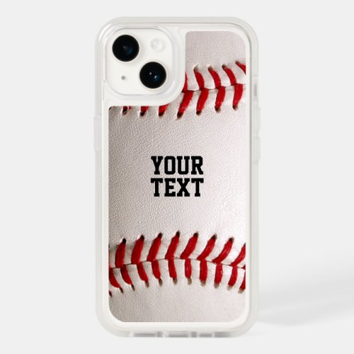 Baseball with Customizable Text OtterBox iPhone 14 Case