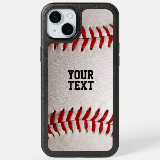 Baseball with Customizable Text Otterbox iPhone Case (Back)