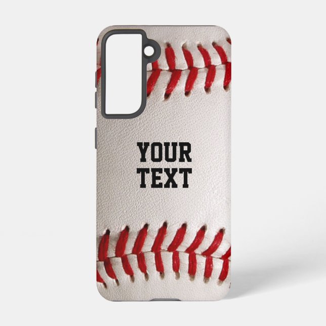 Baseball with Customizable Text Samsung Galaxy Case (Back)