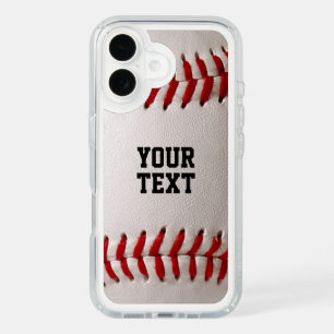 Baseball with Customizable Text iPhone 16 Case