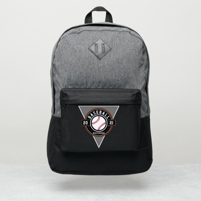 BASEBALL with Editable Year & Name Adidas Backpack (Front)