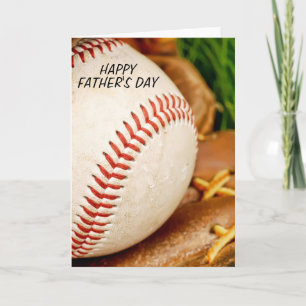 Baseball with Glove Happy Father's Day Card