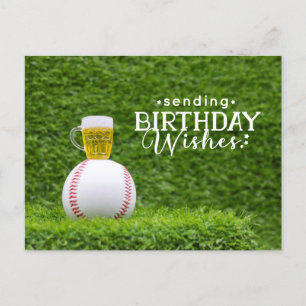 Baseball with happy Birthday with Beer Card