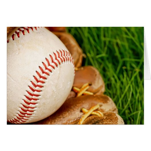 Baseball with Mitt Cards (Front Horizontal)