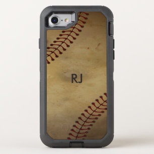 Baseball with Monogram OtterBox Defender iPhone SE/8/7 Case