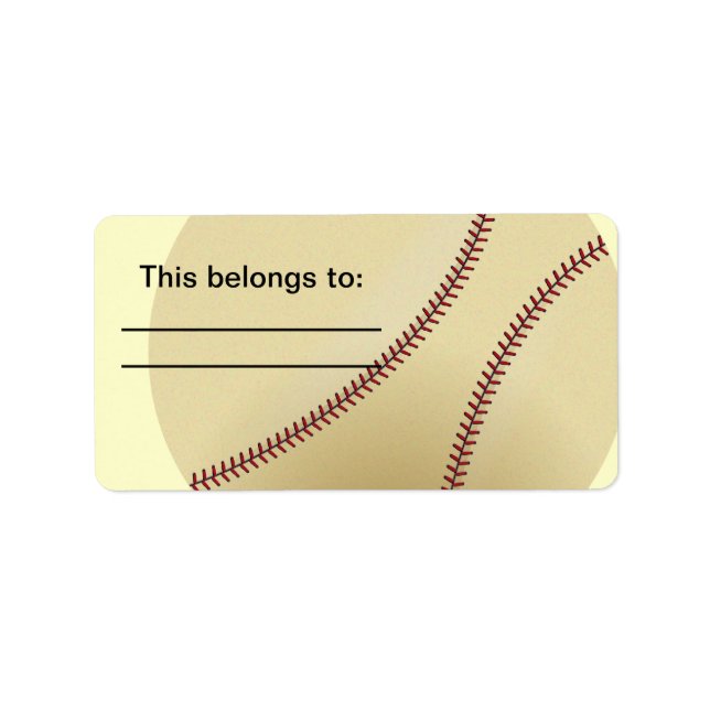 Baseball with red stitch label (Front)