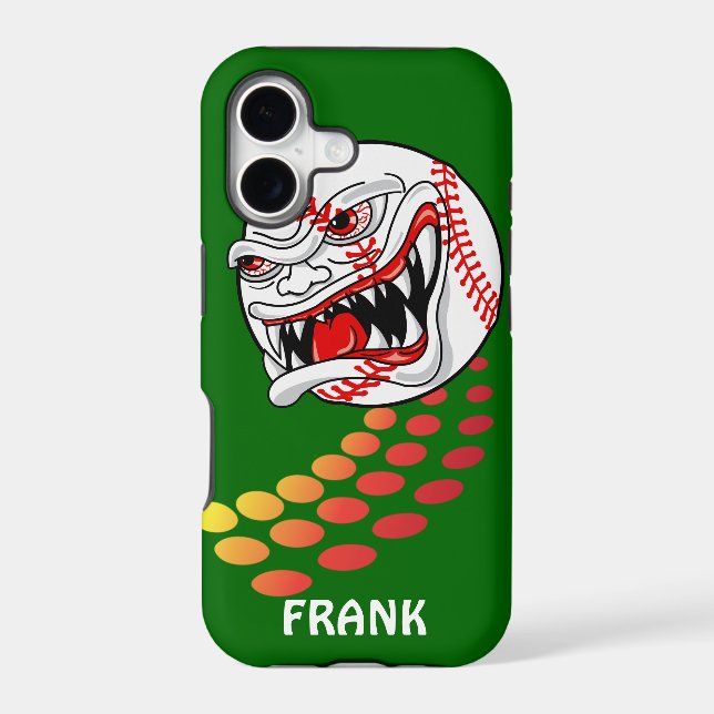 Baseball with Teeth - Customizable! Iphone Case (Back)