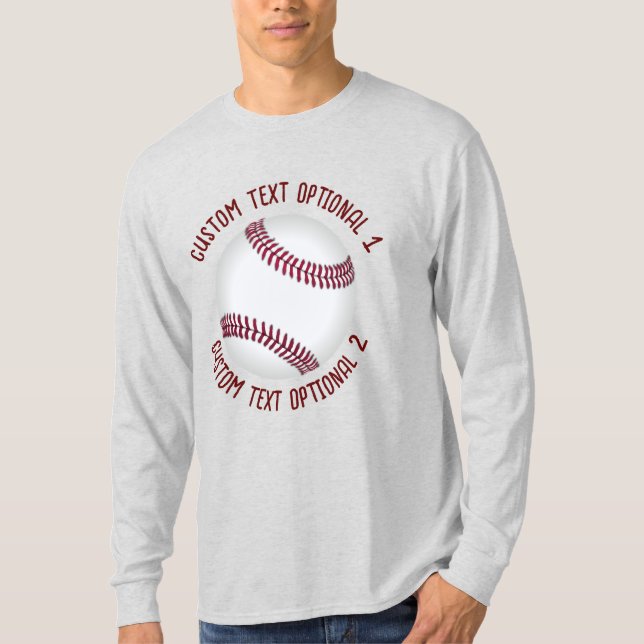 Baseball With Text T-Shirt (Front)