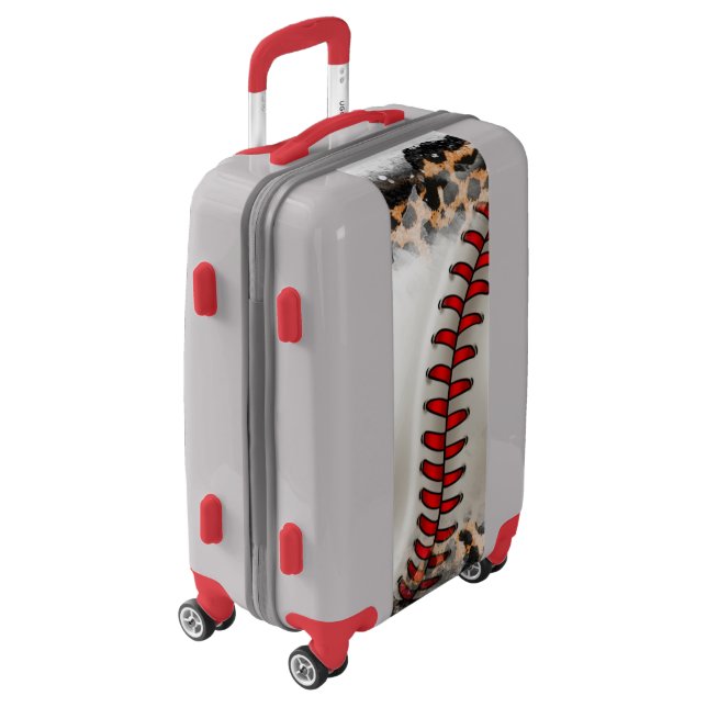 Baseball With Western Cowhide Leopard Print Luggage (Rotated Left)