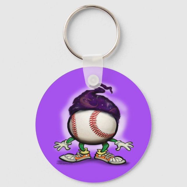 Baseball Wizard Keychain (Front)