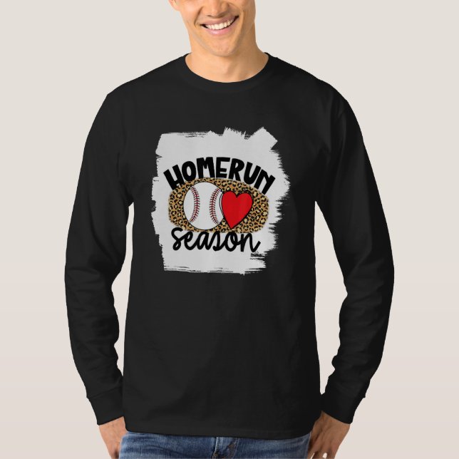 Baseball Womens Leopard Pattern Baseball Girl 1 T-Shirt (Front)