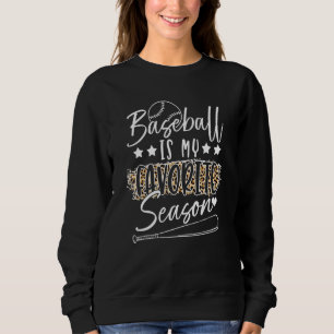 Baseball Womens Leopard Pattern Baseball Girl 6 Sweatshirt
