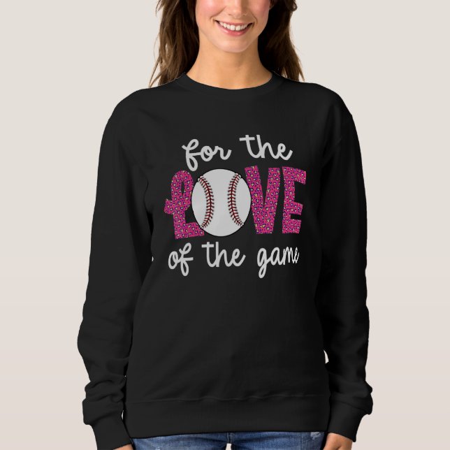 Baseball Womens Leopard Pattern Baseball Girl 7 Sweatshirt (Front)