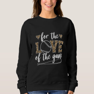 Baseball Womens Leopard Pattern Softball Baseball Sweatshirt