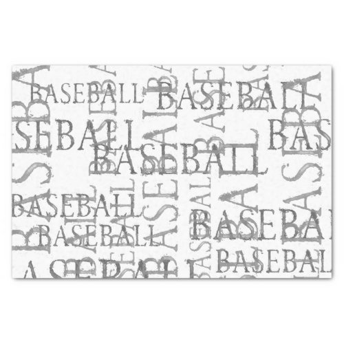 Baseball Word Art Pattern Tissue Paper