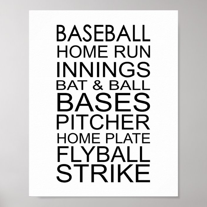 baseball-words-and-phrasestypography-poster-zazzle