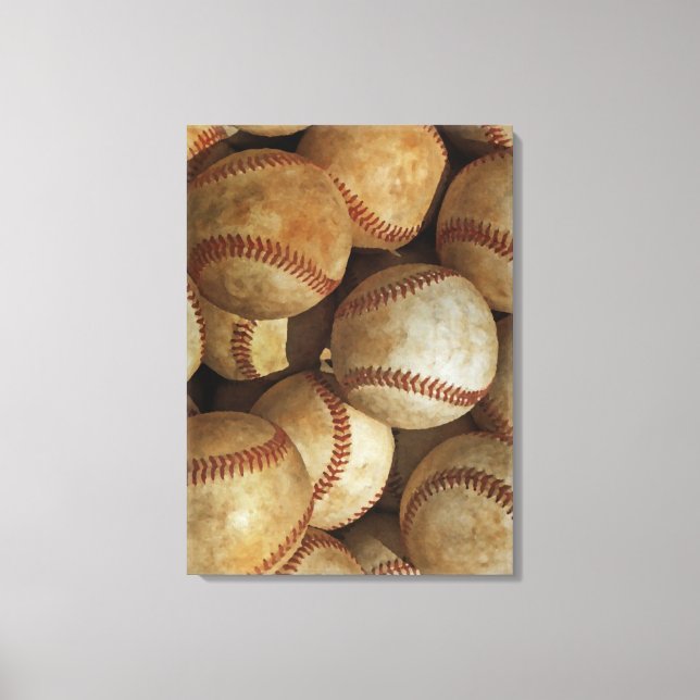 Baseball Wrapped Canvas Print (Front)