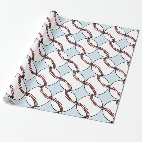 baseball wrapping paper